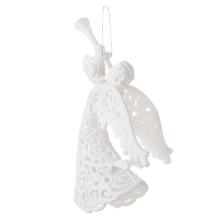 Kalėdinė dekoracija baltas angelėlis eglutei Springos CA0049 16,5 cm