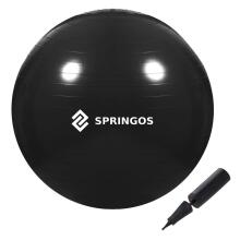 Gimnastikos kamuolys Springos FB0015 85 cm su pompa juodas