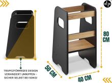 Wooden Learning Tower Art.224034 Black