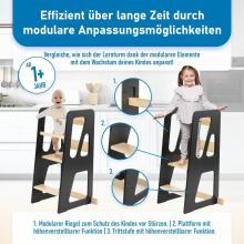 Wooden Learning Tower Art.224038 Black