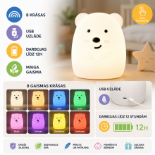 BO Night Lamp Bear Art.225763 Spalvą keičianti naktinė lemputė Lokys