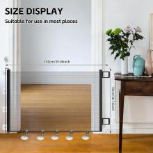 Extendable Stair Gate with Adjustable Lock 150x78 Art.225826 Black Stair safety gate