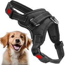 Adjustable dog harness Springos PA0305, size L, 36-55 kg, pressure-free, black