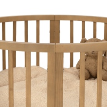 La Bebe™ Box Novi Mila Rond   Art.227060 Amber Oak Stilinga apvali medinė lovelė