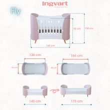 La Bebe™ Fly Bed 5 in 1 Art.227966 Beige