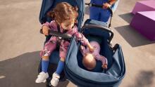 Bugaboo Donkey 6 Double Art.22711 Moon Grey Kūdikių universalus vežimėlio transformatorius