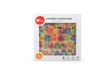 Bo Wooden Puzzle RU Art.227497 Dėlionė „Abėcėlė ir gyvūnai“, rusų k.