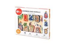 Bo Wooden Puzzle Art.227512 Dėlionė „Skaičiai ir gyvūnai“