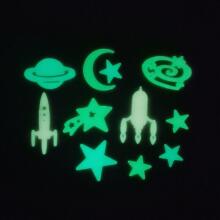 Space Adventure - Šviečiantys lipdukai - Kosmosas (34 vnt.)