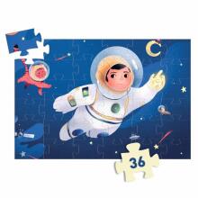 Siluetų dėlionė - Astronautas mėnulyje (36 detalės)