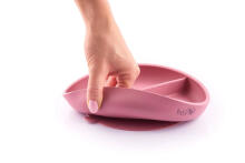BABY 01297 Silicone plate with scale Ocean Blue