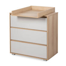 Klups Dalia Art.62326 Beech-Ash komoda su keičiamu paviršiumi