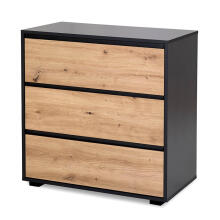 Klups Dalia Art.233197 Anthracite/Oak komoda su keičiamu paviršiumi
