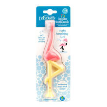 Dr. Browns HG058 Flamingo kūdikių dantų šepetėlis
