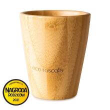 ECORASCALS 240 ml talpos bambuko puodelis ir silikoninis dangtelis, žalias