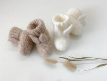 La Bebe™ Lambswool Natural Eco Socks/Booties  Art.236525  Natural wool socks/boots for newborns
