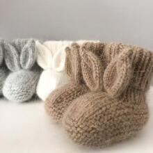 La Bebe™ Lambswool Natural Eco Socks/Booties Art.236526 Natural wool socks/boots for newborns