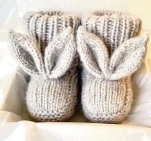 La Bebe™ Lambswool Natural Eco Socks/Booties Art.236526 Natural wool socks/boots for newborns
