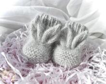 La Bebe™ Lambswool Natural Eco Socks/Booties Art.236526 White Natural wool socks/boots for newborns