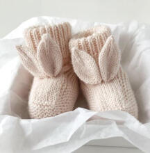 La Bebe™ Lambswool Natural Eco Socks/Booties Art.236526 White Natural wool socks/boots for newborns