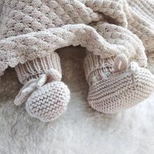 La Bebe™ Lambswool Natural Eco Socks/Booties Art.236716 Natural wool socks/boots for newborns 1 piece