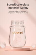 Oberni Anti-Colic Glass Baby Bottle Art.237439 Green