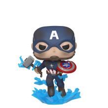 FUNKO POP! Vinilinė figūrėlė: Avengers: Endgame - Captain America w/Broken shield and Mjölnir