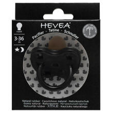 Hevea Round Stars Moon  Art.239412 Space Black Anatominis / ortopedinis latekso jaukas 3-36 mėn