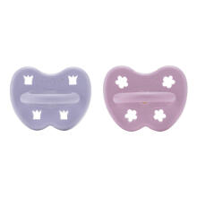 Hevea Natural Rubber Pacifier Round Art.239424 Dusty Violet/Orchid  Anatominis / ortopedinis latekso jaukas 3-36 mėn