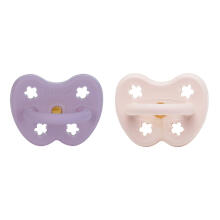 Hevea Natural Rubber Pacifier Anatomical Art.239438 Powder Pink/lavender Anatominis / ortopedinis latekso jaukas 3-36 mėn