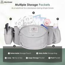 Fruiteam Baby Carrier 6 in 1 Art.239834 Light Grey  kengūros krepšys nuo 3 iki 9 kg