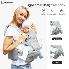 Fruiteam Baby Carrier 6 in 1 Art.239834 Light Grey  kengūros krepšys nuo 3 iki 9 kg