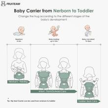 Fruiteam Baby Carrier 6 in 1 Art.239834 Light Grey  kengūros krepšys nuo 3 iki 9 kg