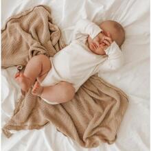 La Bebe™ NO Baby Body Art.239963 White 100% soft cotton long sleeve bodysuit