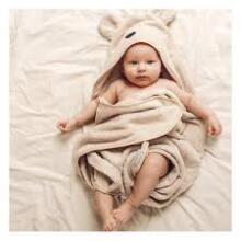 Bocialand Bath Towel Cover Ears Art.BOC0123 Hippo Махровое полотенце с капюшоном 80x80см.