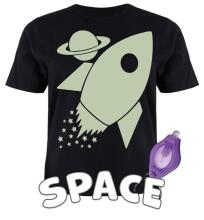 Splat Planet T-Shirt Space Art.SPG0031  šviečiantys tamsoje marškinėliai, Drugelis