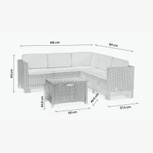 Sodo baldų komplektas Set Colorado Corner rudas