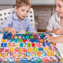 Wooden Puzzles Montessori 6 in 1  Art.241379  Montessori medinė dėlionė
