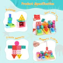 Montessori Toy 3 in 1 Art.241383 Montessori medinė dėlionė