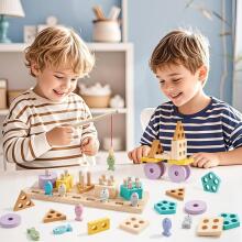 Atoylink Montessori Toy 3 in 1 Art.241383 Montessori medinė dėlionė