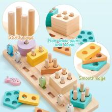 Atoylink Montessori Toy 3 in 1 Art.241383 Montessori medinė dėlionė
