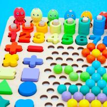 Faerly® Montessori Toy Magnetic Game 5 in 1 Art.241385 Montessori medinė dėlionė