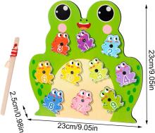 Generisch Magnetic Fishing Games Frog Art.241387 Montessori medinė dėlionė