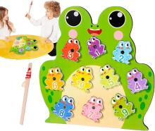 Generisch Magnetic Fishing Games Frog Art.241387 Montessori medinė dėlionė