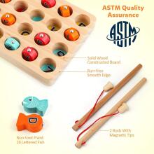 Coogam Wooden Magnetic Fishing Game  Art.241409 Montessori medinė dėlionė