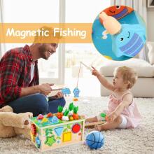 Focenat Montessori Wooden Toy 9-in-1 Art.241410  Montessori medinė dėlionė