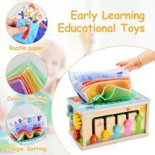 Focenat Montessori Wooden Toy 9-in-1 Art.241410  Montessori medinė dėlionė