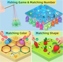 Uping Magnetic Fishing Game Art.241408 Montessori medinė dėlionė