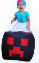 Qubo™ The Cube 50 Minecraft Art.241479 Apple Pupų maišelio pufas