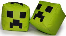 Qubo™ The Cube 50 Minecraft Art.241479 Apple Pupų maišelio pufas